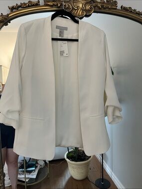 H&M White Open-Front Women’s Blazer